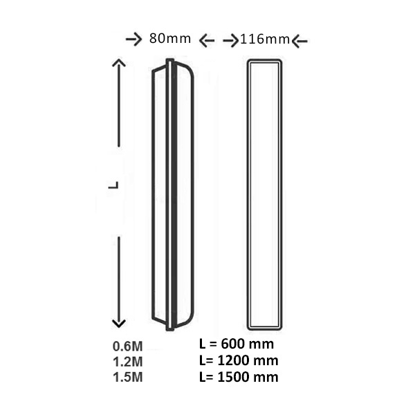 Miniatuur van INTERLight LED waterdicht armatuur 18W 2450lm 60cm IP66 (IL-WP6018K4)
