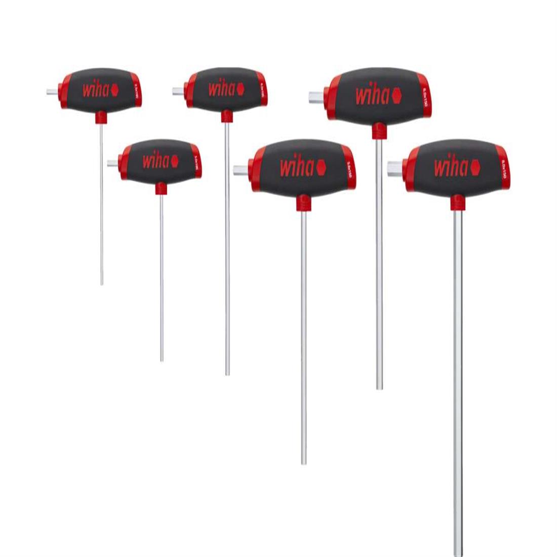 Miniatuur van Wiha metrische inbussleutelset 2,5 tot 8mm T-greep met zijpunt 334DS 6-delig (45620)