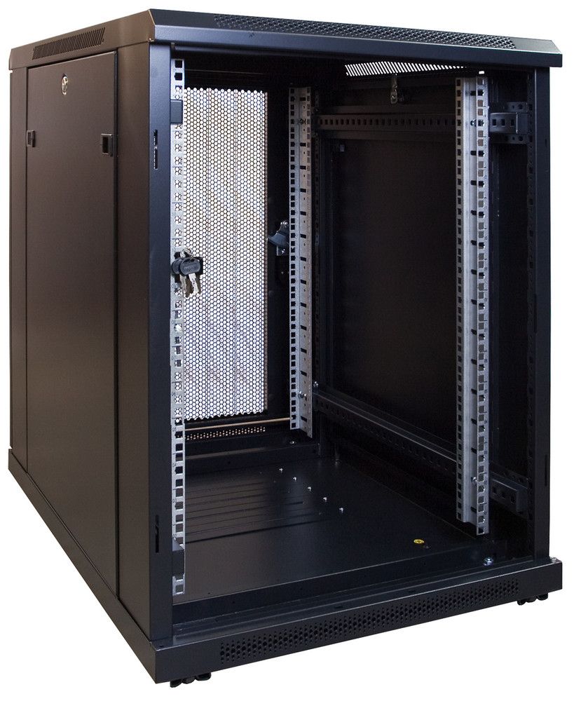 Miniatuur van 15U mini patchkast met geperforeerde deur 600x600x770mm (DS6615PP-MINI)