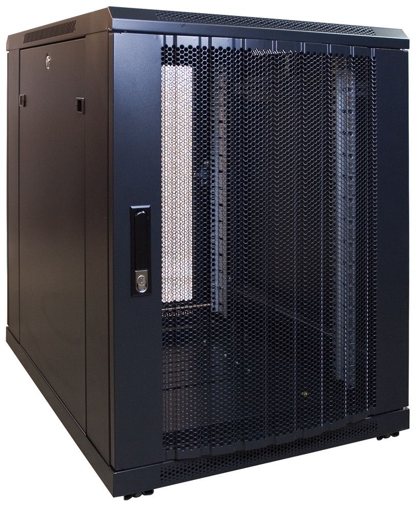 Miniatuur van 15U mini patchkast met geperforeerde deur 600x600x770mm (DS6615PP-MINI)