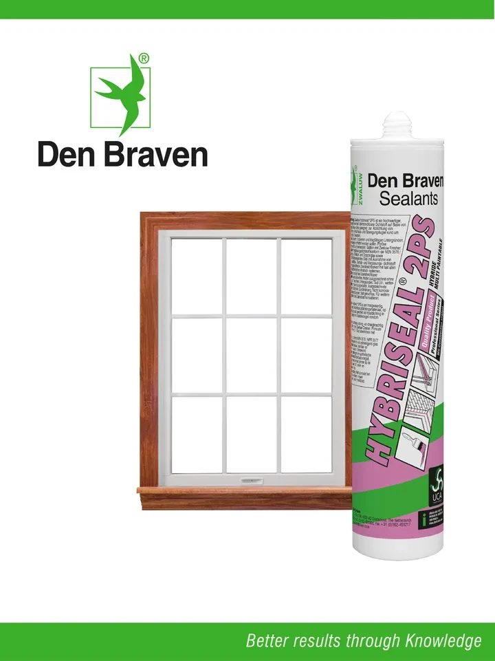 Miniatuur van Den Braven Zwaluw Hybriseal 2PS overschilderbare afdichtingskit beglazingskit KOMO - koker 290ml - zwart (10879400)