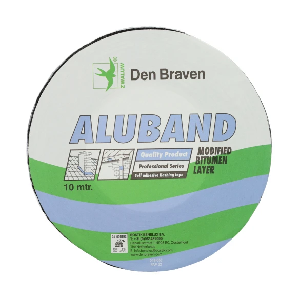 Miniatuur van Den Braven Sealants aluband zelfklevende bitumineuze tape 75 mm - rol 10 meter - aluminium (200009)
