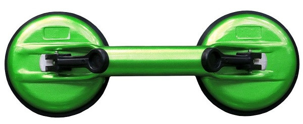 Miniatuur van Den Braven Zwaluw zuignap glasdrager dubbel Alu 2 HD1 laag model - groen aluminium (211115)