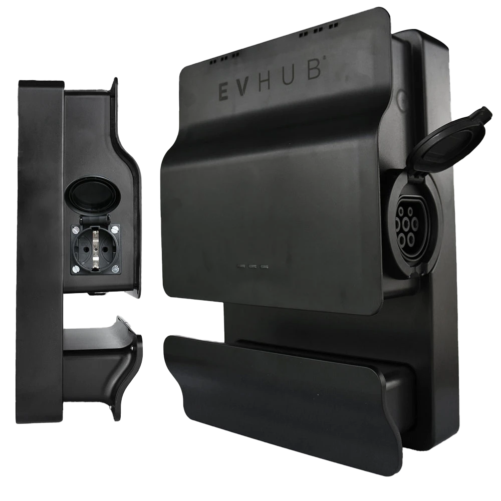 Miniatuur van EVHUB laadpaal 22kW type 2 socket - zwart (LP-OMKAKDKY1V)