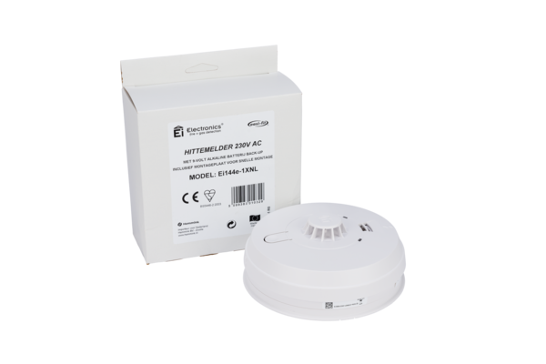 Miniatuur van Ei Electronics hittemelder 230V 9V back-up - koppelbaar (Ei144e)