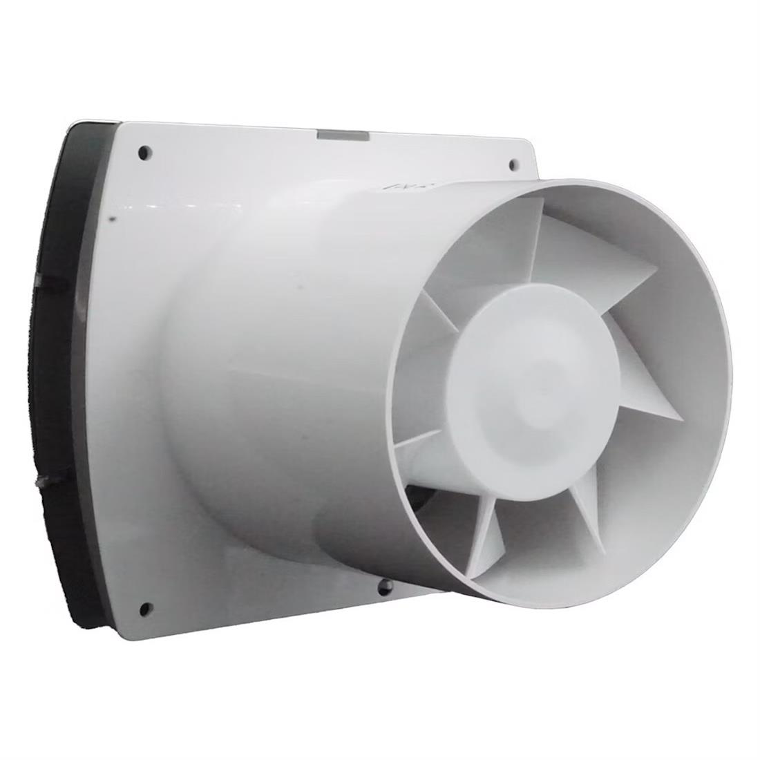 Miniatuur van WEHA inbouwventilator inox met timer en vochtsensor Ø100mm 100m3/h (20100408)