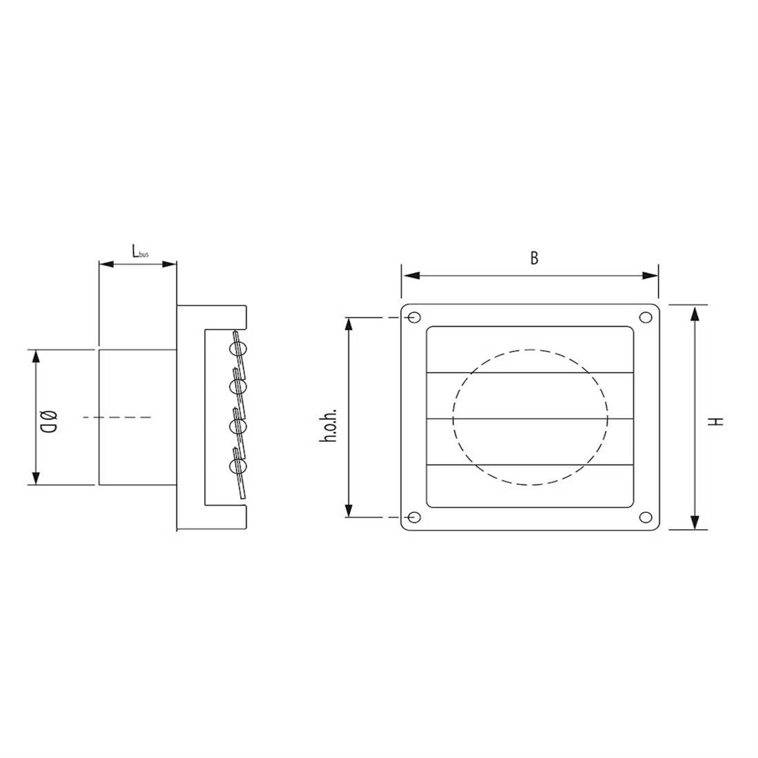 Miniatuur van WEHA lamellenrooster inox Ø125mm RVS (20500125)