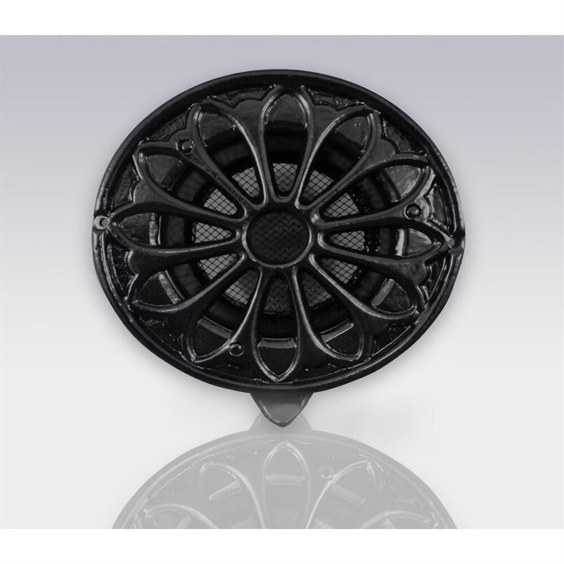 Miniatuur van WEHA retro rooster rond Ø150mm - aluminium zwart (20800150 ZW)