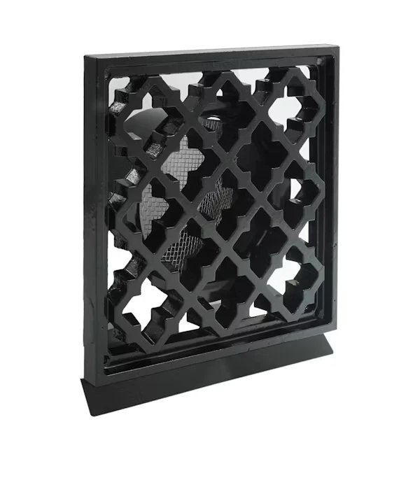 Miniatuur van WEHA retro rooster vierkant Ø100mm - aluminium zwart (20801100 ZW)
