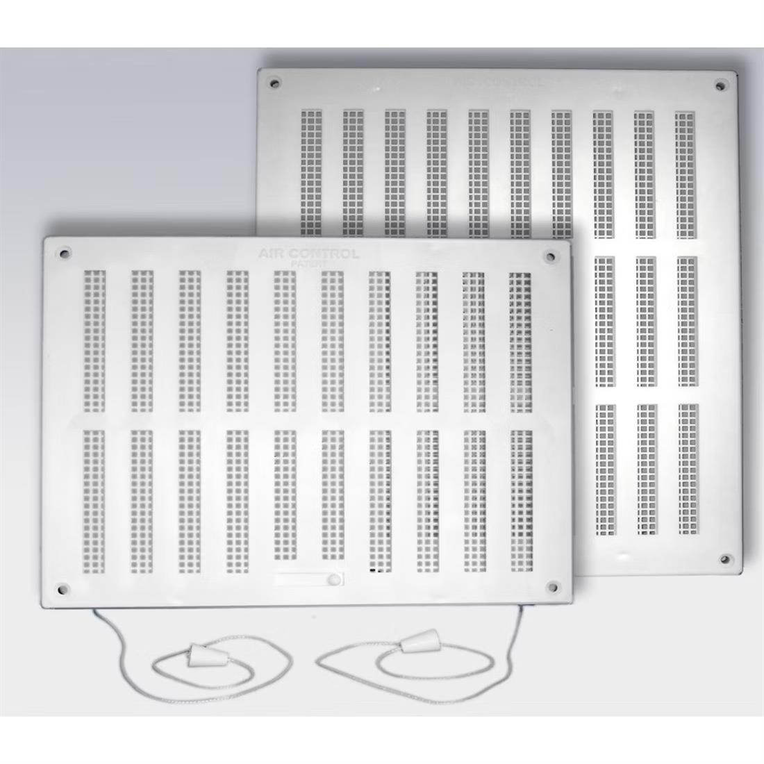 Miniatuur van AIR CONTROL schuifrooster afsluitbaar met vliegengaas 250x200mm kunststof - wit (20201076)