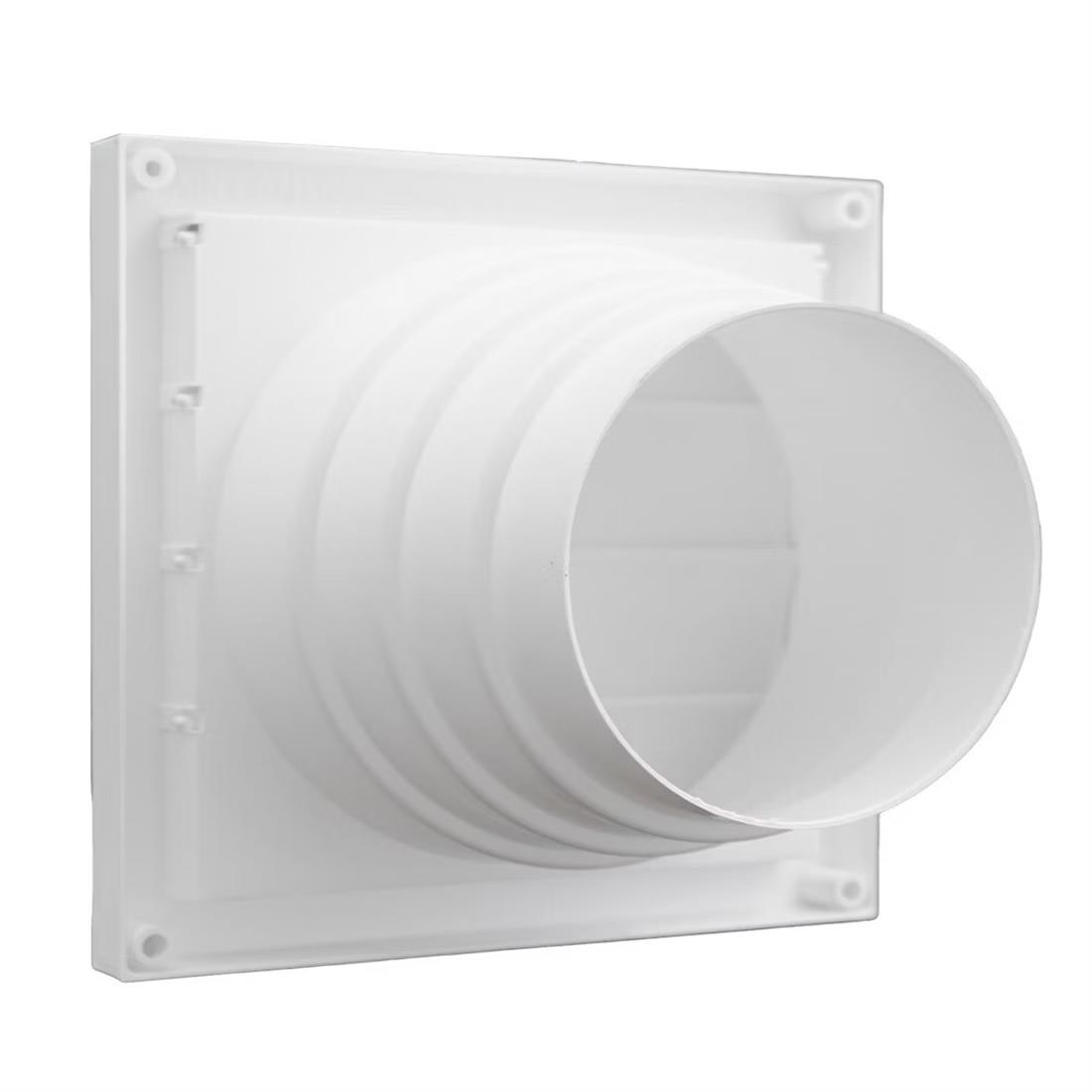 Miniatuur van AIR CONTROL lamellenrooster kunststof 165x165mm Ø100mm - wit (20201092)