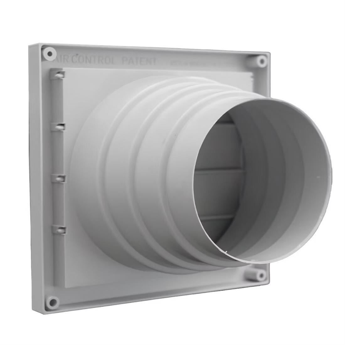 Miniatuur van AIR CONTROL lamellenrooster kunststof 165x165mm Ø100mm - grijs (20201094)