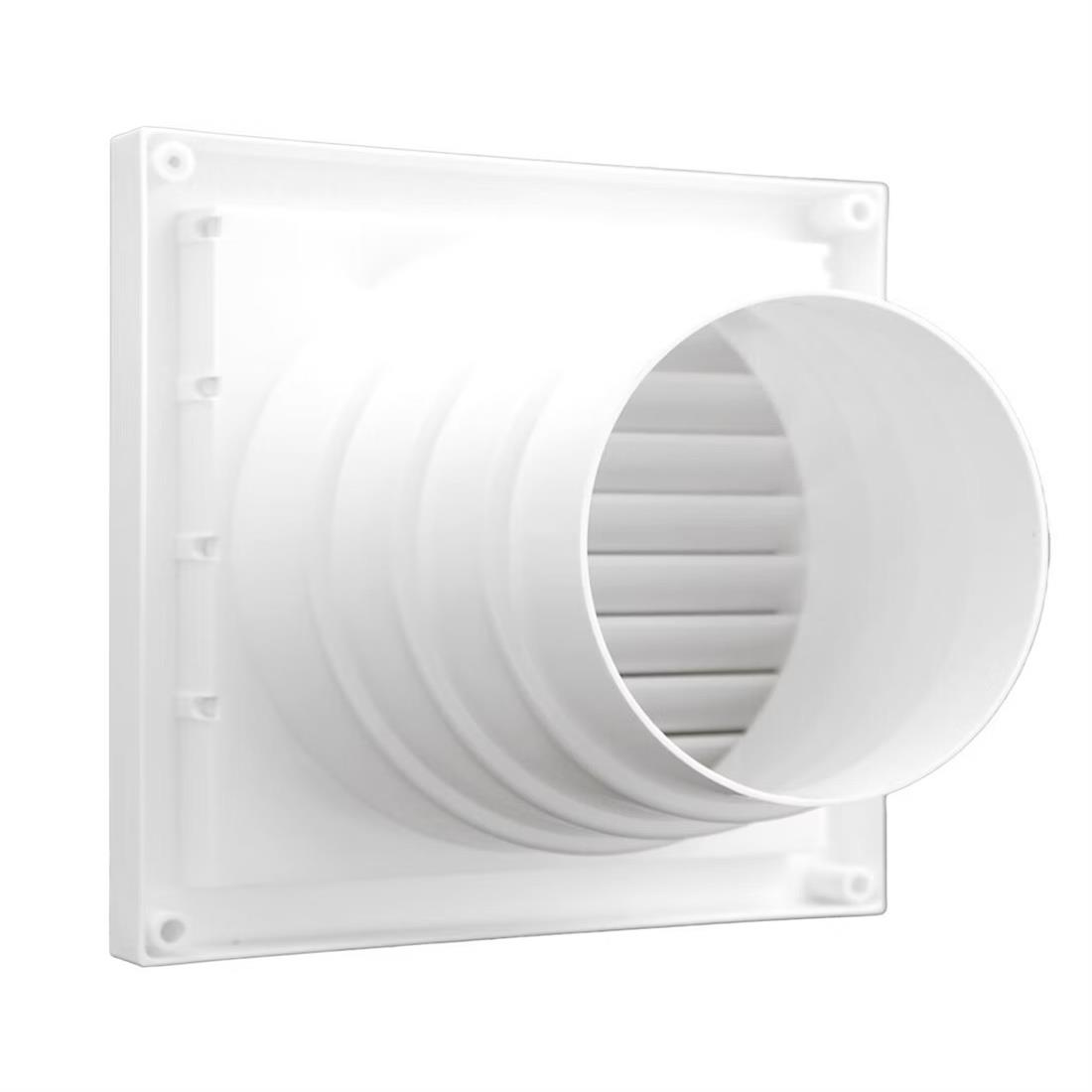 Miniatuur van AIR CONTROL schoepenrooster kunststof 165x165mm Ø100mm - wit (20201104)
