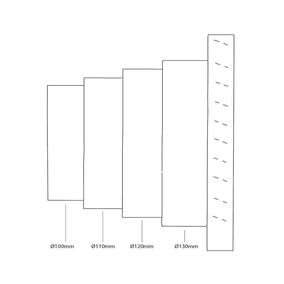 Miniatuur van AIR CONTROL schoepenrooster kunststof 165x165mm Ø100mm - grijs (20201106)