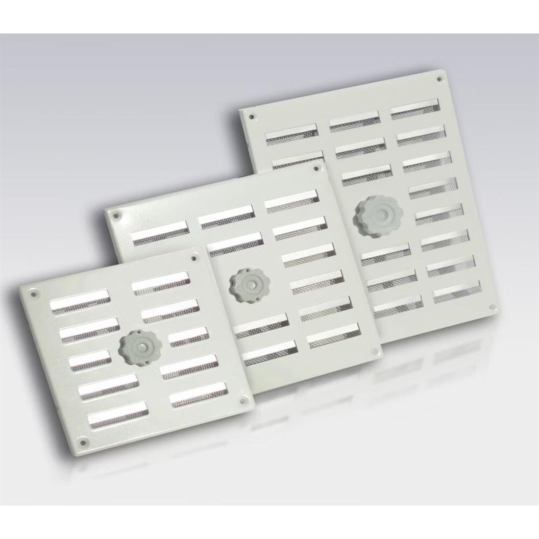 Miniatuur van WEHA schuifrooster aluminium met vliegengaas 155x155mm - wit (24031616 W)