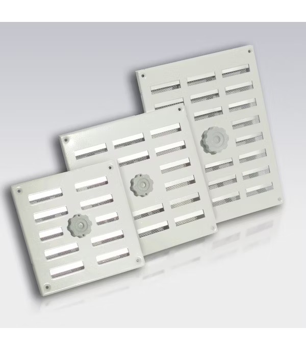 Miniatuur van WEHA schuifrooster aluminium met vliegengaas 300x300mm - wit (24033030 W)