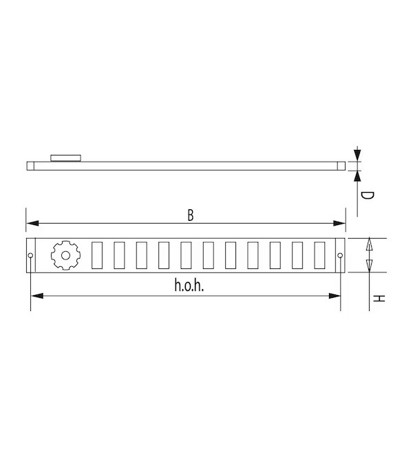 Miniatuur van WEHA schuifrooster aluminium met vliegengaas 370x40 mm - wit (24033704 W)