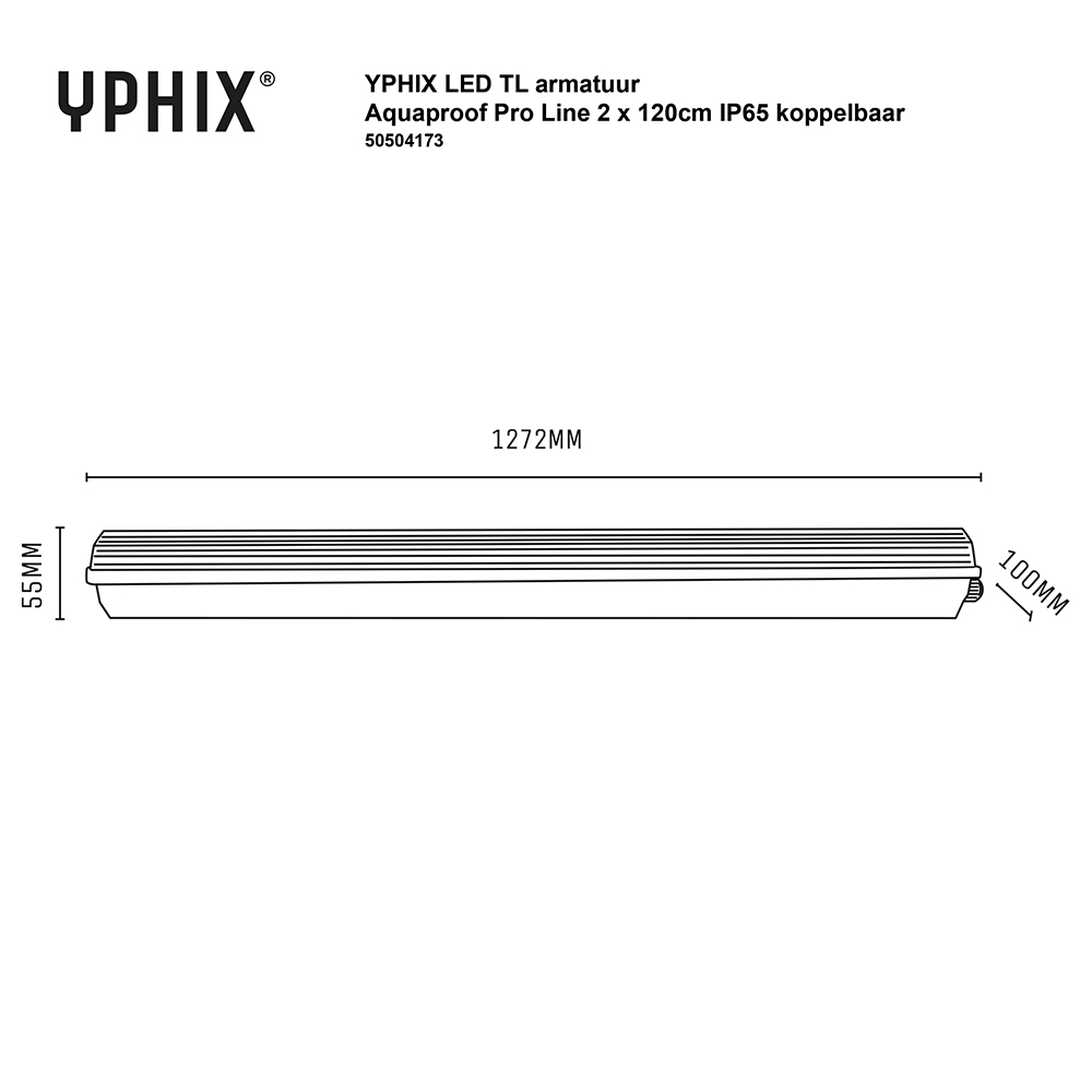 Miniatuur van Yphix waterdicht armatuur 2x120cm IP65 (50504173)