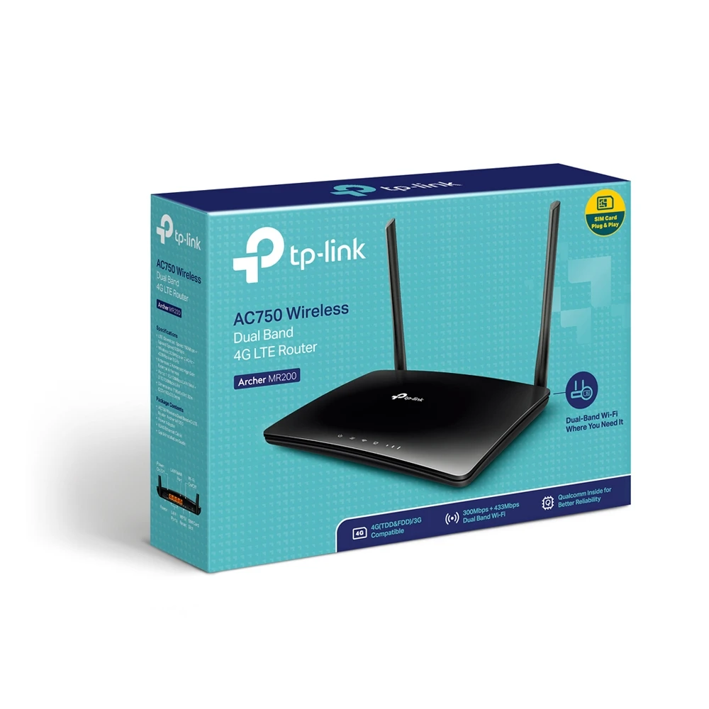 Miniatuur van TP-LINK Archer AC1200 WiFi router 300Mbps op 2.4GHz-band + 867Mbps op 5GHz-band (Archer M400)