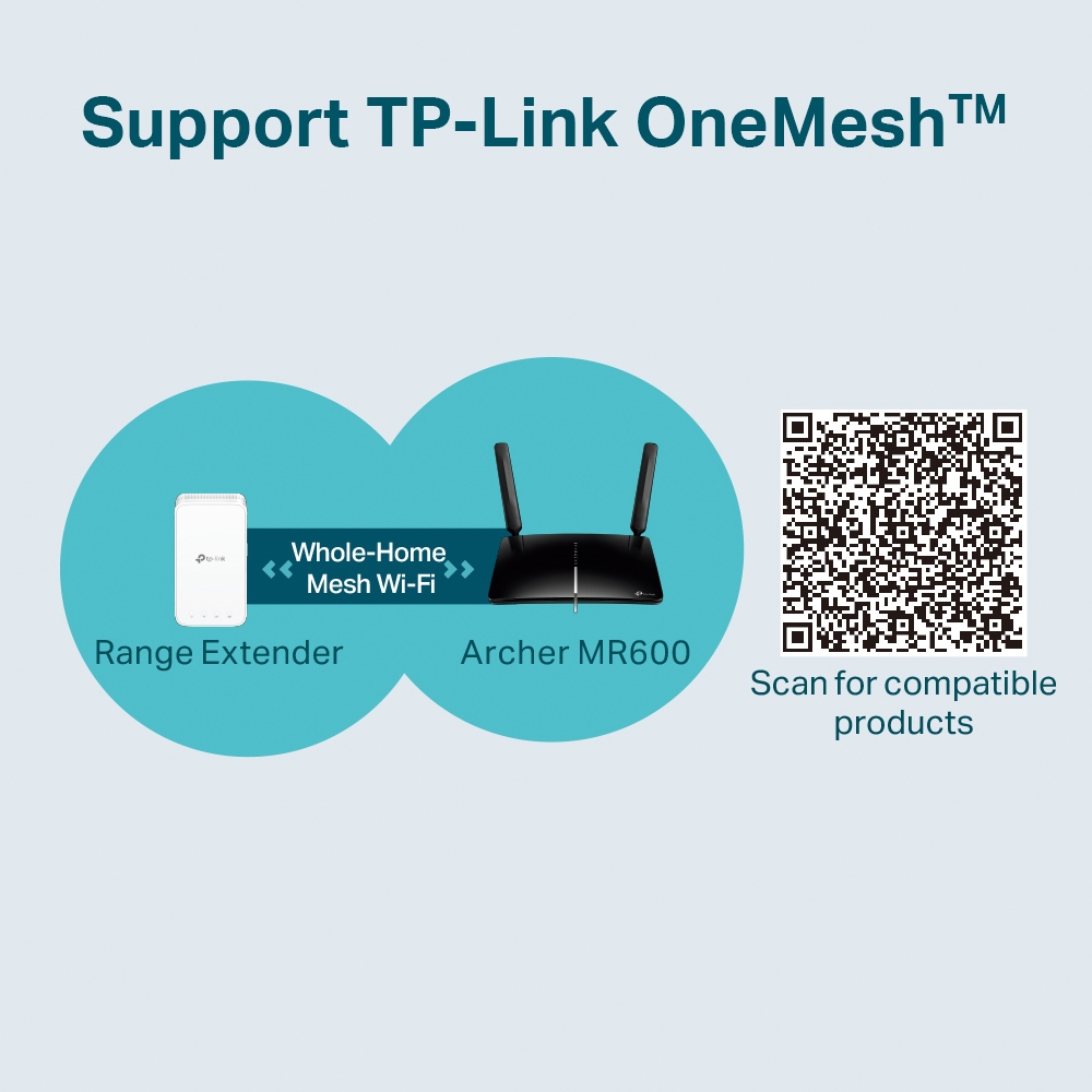 Miniatuur van TP-LINK Archer MR600 WiFi router 4G+ 300Mbps op 2.4GHz-band + 867Mbps op 5GHz-band (Archer MR600)