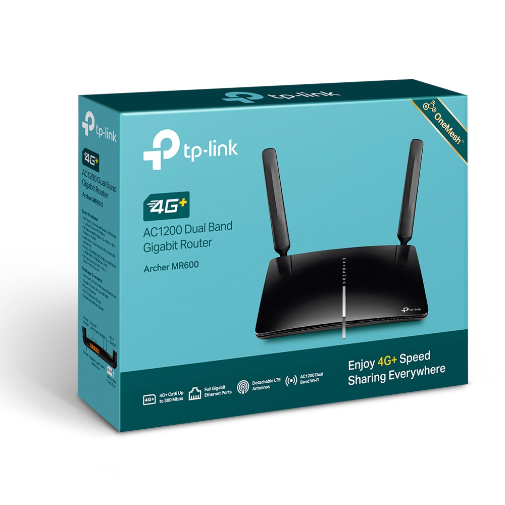 Miniatuur van TP-LINK Archer MR600 WiFi router 4G+ 300Mbps op 2.4GHz-band + 867Mbps op 5GHz-band (Archer MR600)