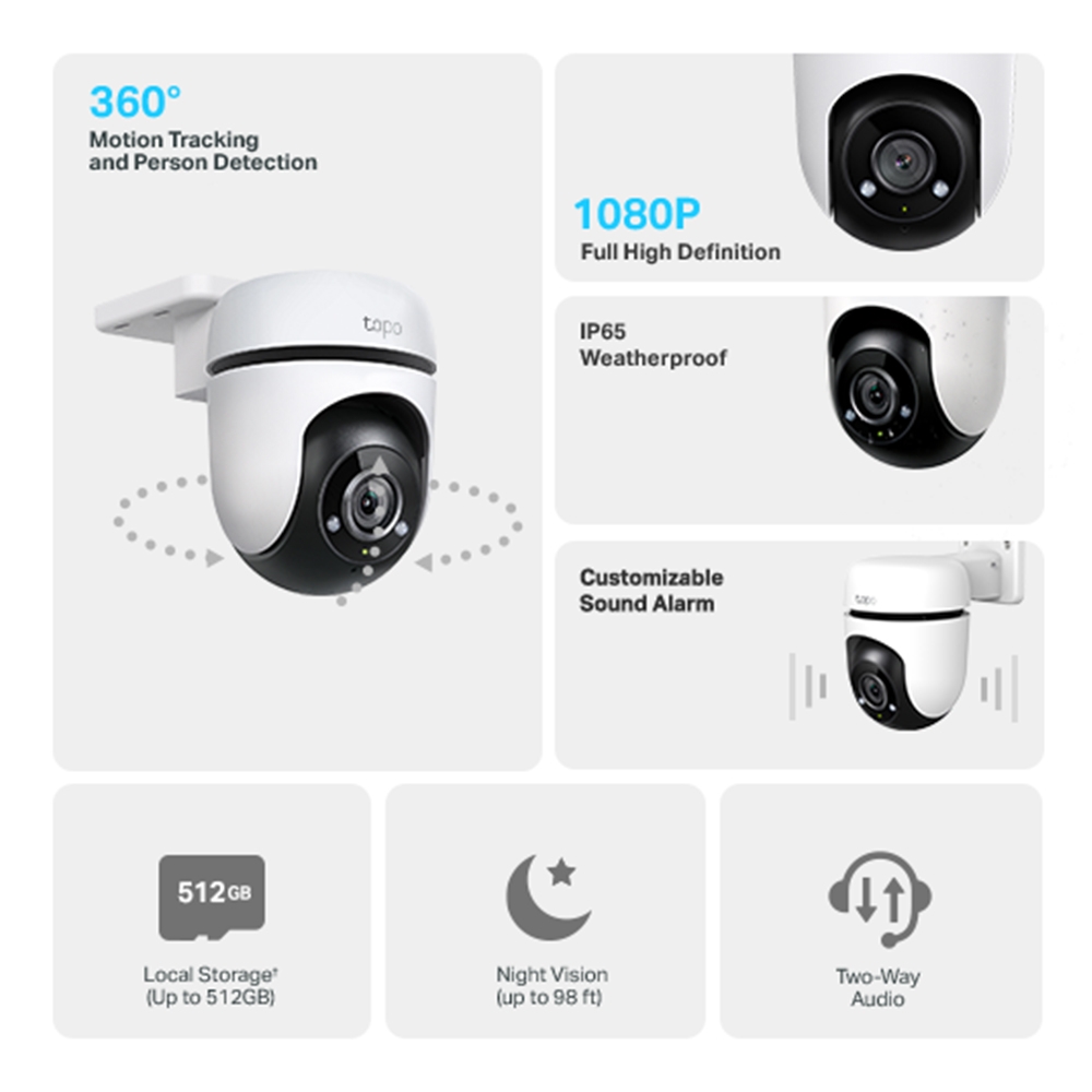Miniatuur van TP-LINK Tapo C500 Outdoor wifi-beveiligingscamera met draai- en kantelfunctie