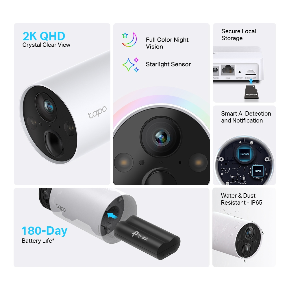 Miniatuur van TP-LINK Tapo C420S2 Smart draadloos beveiligingscamerasysteem, 2 cameras
