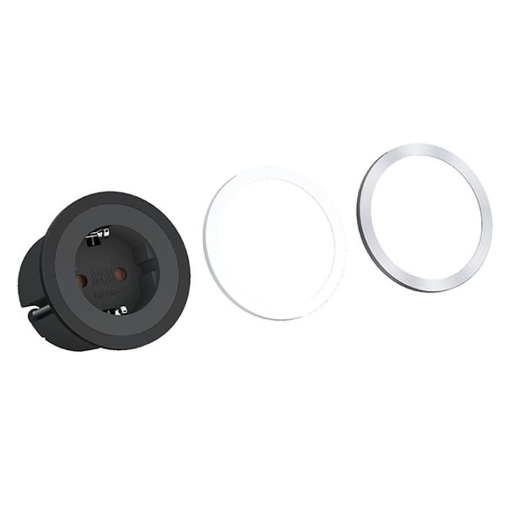 Miniatuur van Bachmann inbouw stopcontact 1-voudig - 0.2 meter zwart/wit (926.000)