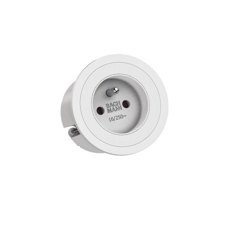 Miniatuur van Bachmann PIX stopcontact met penaarde, sierring en 0,2 meter kabel met GST18 - wit (926.302)