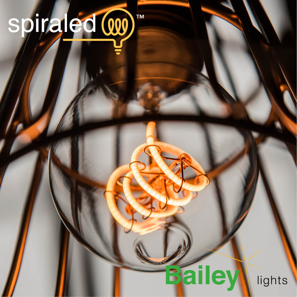 Miniatuur van Bailey LED lamp filament peer E27 3.2W 190lm flame wit 2200K dimbaar (145009)