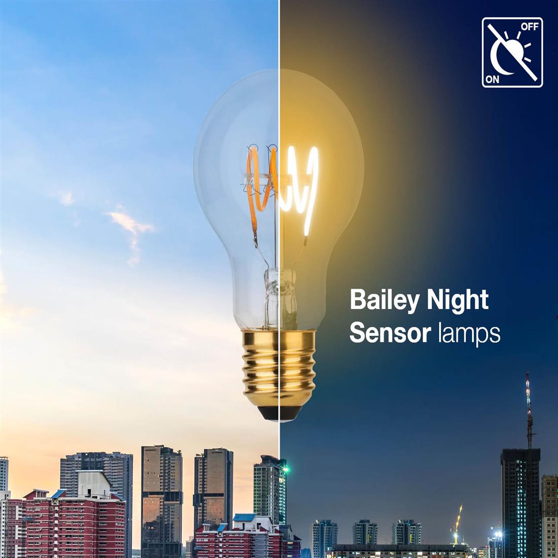 Miniatuur van Bailey LED lamp filament peer E27 4W 350lm flame wit 2200K (145768)
