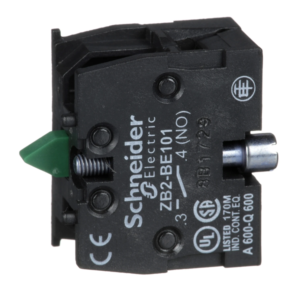 Miniatuur van Schneider Electric Harmony XB4/XB5 contactelement NO terugvering (ZB2BE101)