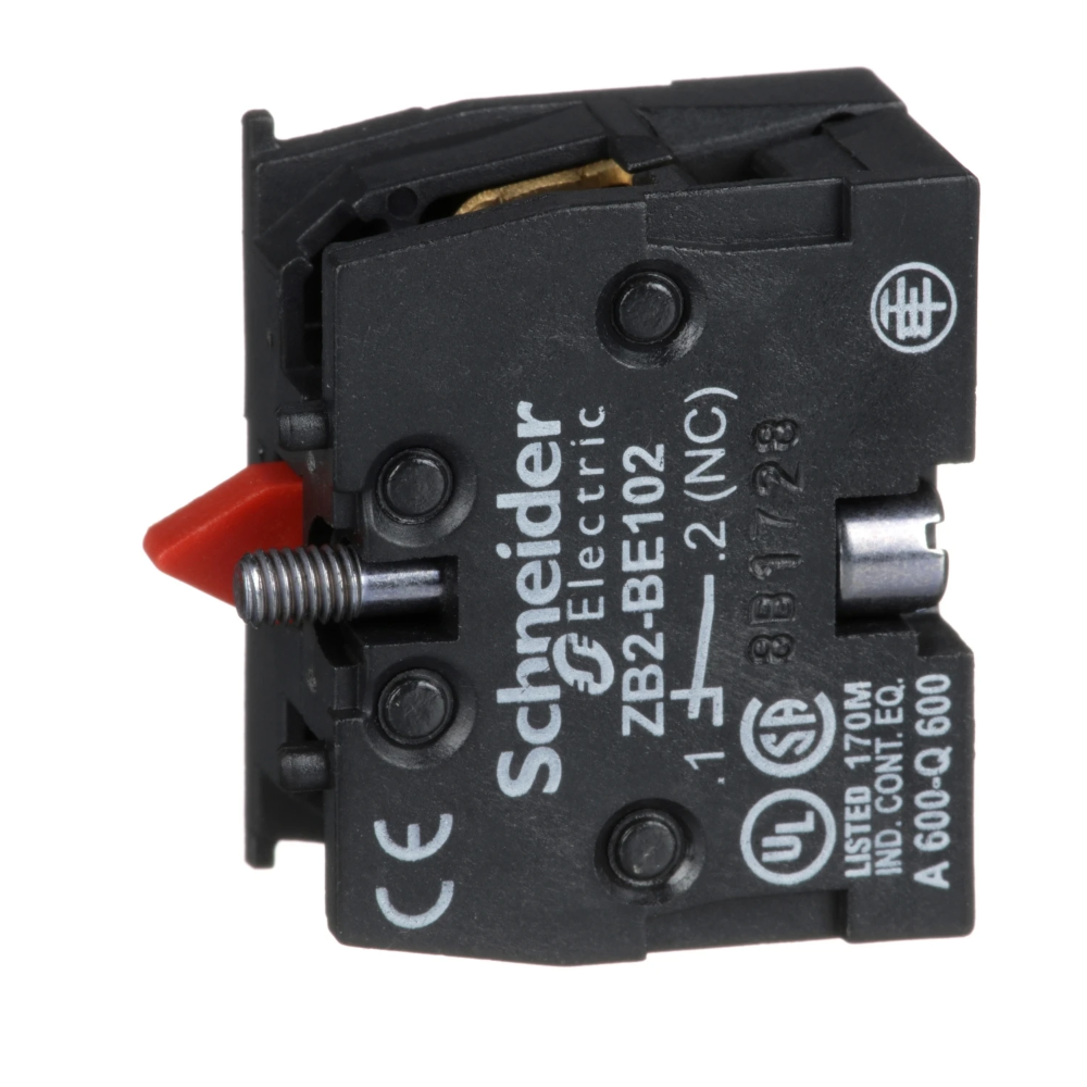 Miniatuur van Schneider Electric Harmony XB4/XB5 contactelement Ø22mm 1NC schroefklem (ZB2BE102)