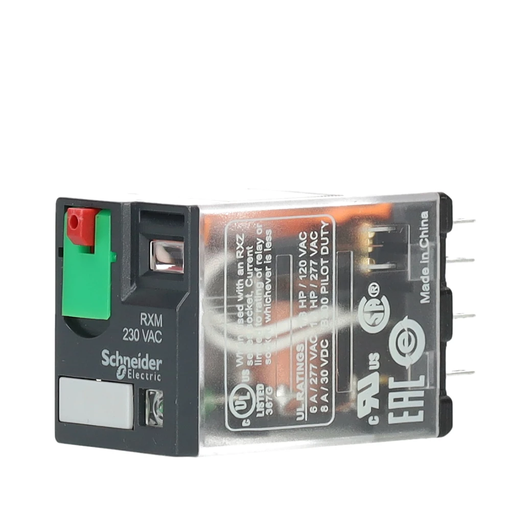 Miniatuur van Schneider Electric Zelio RXM mini insteekrelais 4M/V 230V AC 6A met LED (RXM4AB2P7)