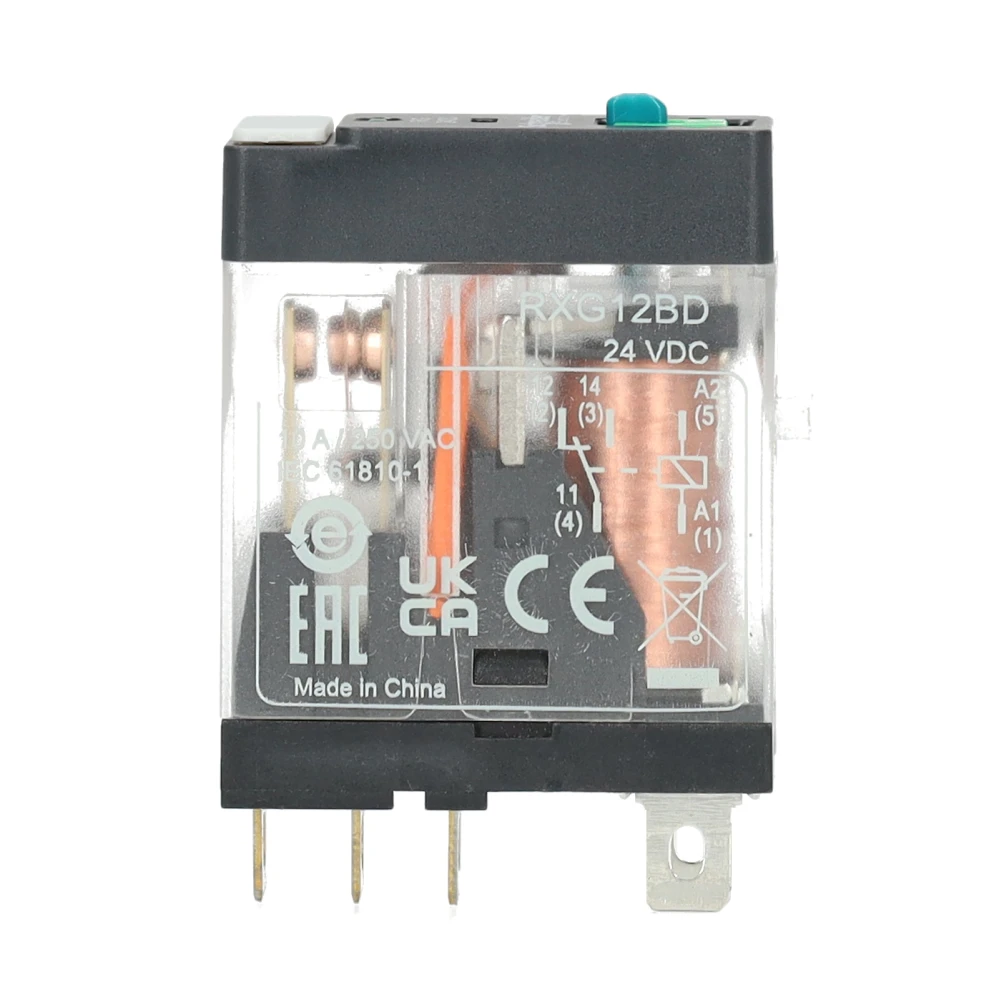 Miniatuur van Schneider Electric Zelio RXG insteekrelais 1M/V 24V DC 10A met LED (RXG12BD)