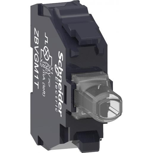 Miniatuur van Schneider Electric Harmony XB4/XB5 universeel LED-blok Ø22mm 240V AC - wit (ZBVGM1T)
