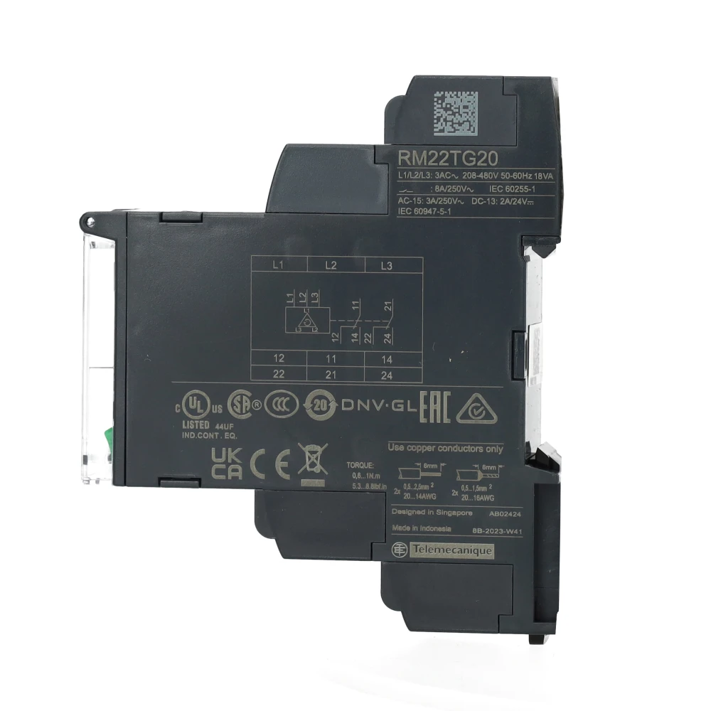 Miniatuur van Schneider Electric Zelio fasebewakingsrelais afwezigheid en volgorde 183-528V AC 2C/0 (RM22TG20)