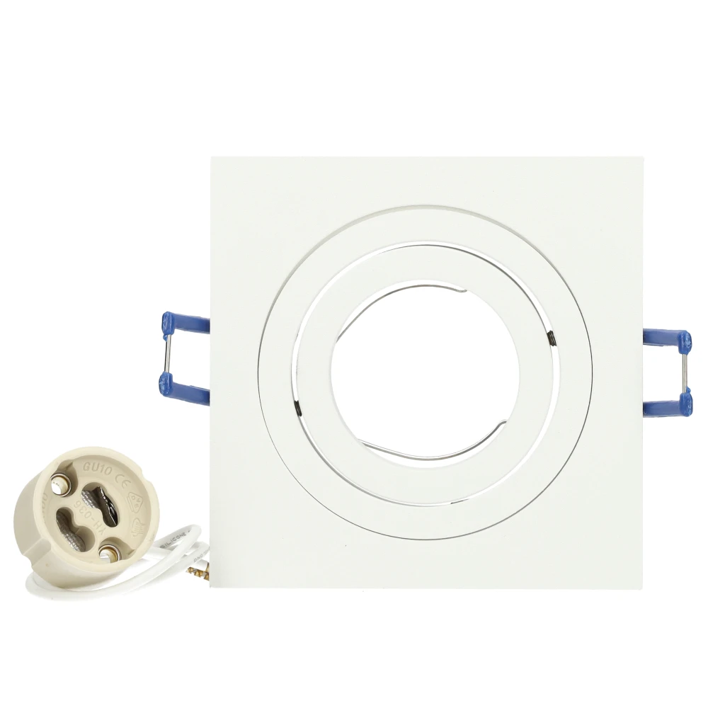 Miniatuur van Yphix inbouwspot vierkant kantelbaar wit GU10 zaagmaat Ø80mm - diameter 93mm (50114321)