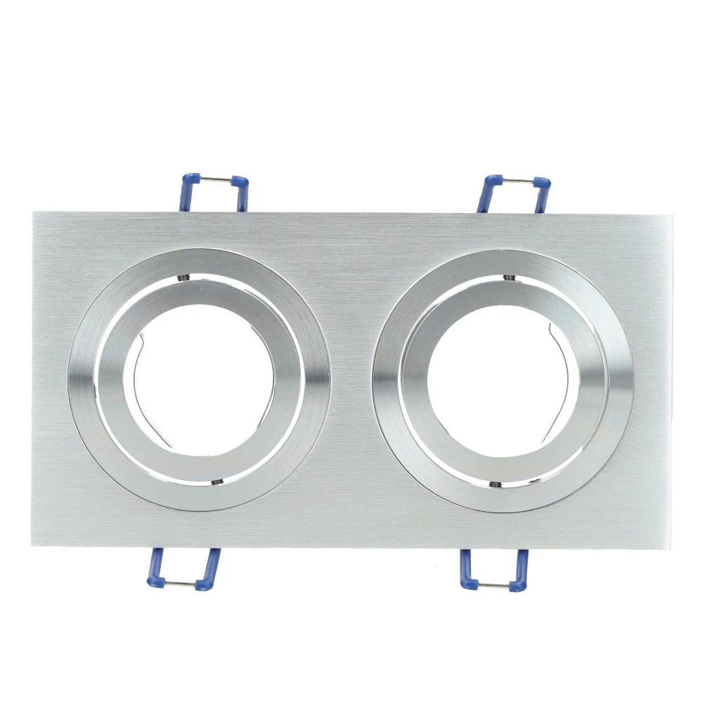 Miniatuur van Yphix inbouwspot vierkant kantelbaar aluminium GU10 zaagmaat 2xØ80mm - afmeting 175mm x 93mm 2-voudig (50117202)