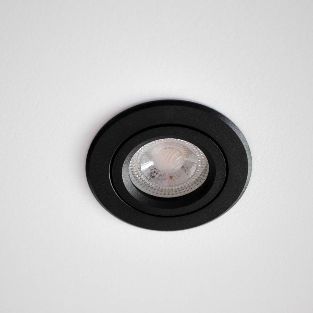 Miniatuur van Yphix inbouwspot rond kantelbaar zwart GU10 zaagmaat Ø70mm - diameter 82mm (50114464)
