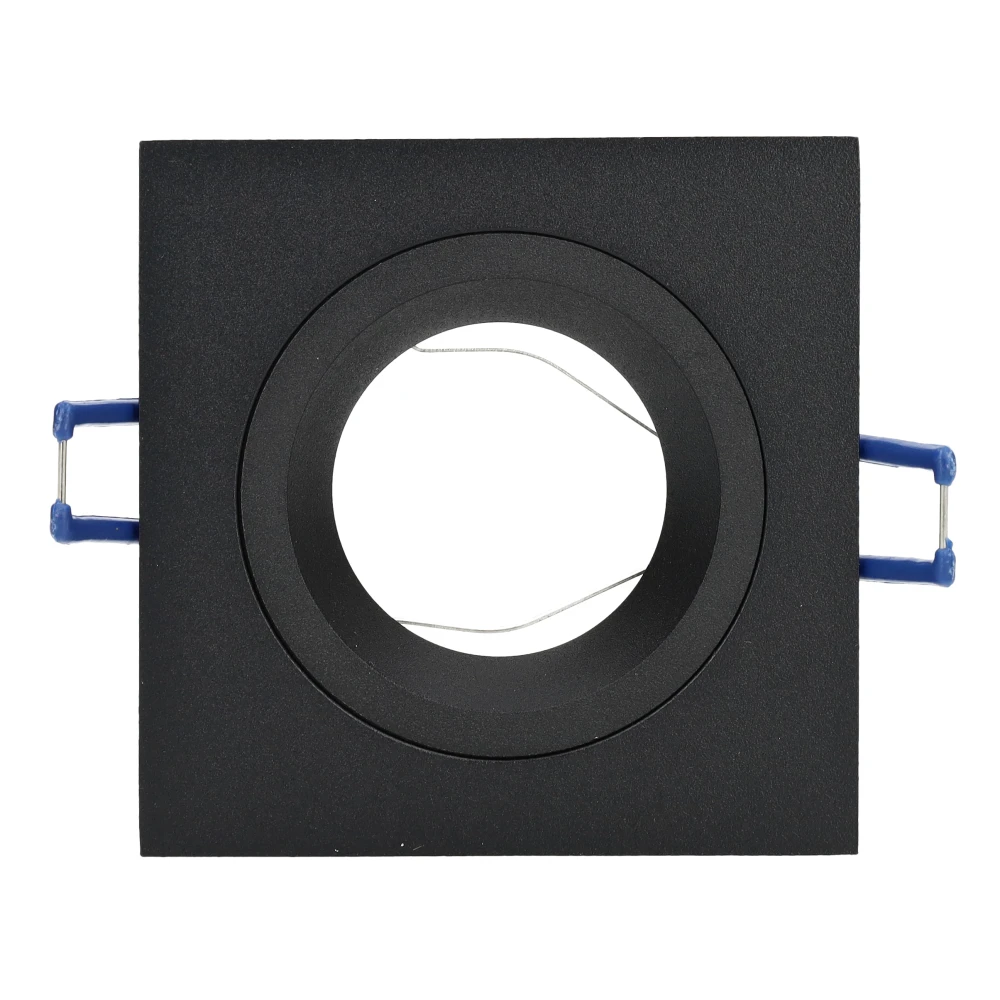 Miniatuur van Yphix inbouwspot vierkant vast zwart GU10 zaagmaat Ø78mm - diameter 93mm - verdiept (50114364)