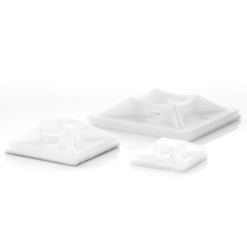 Miniatuur van WKK plakzadel voor kunststof kabelbinder met zelfklevende strip 19mm - per 100 stuks naturel (11951971)