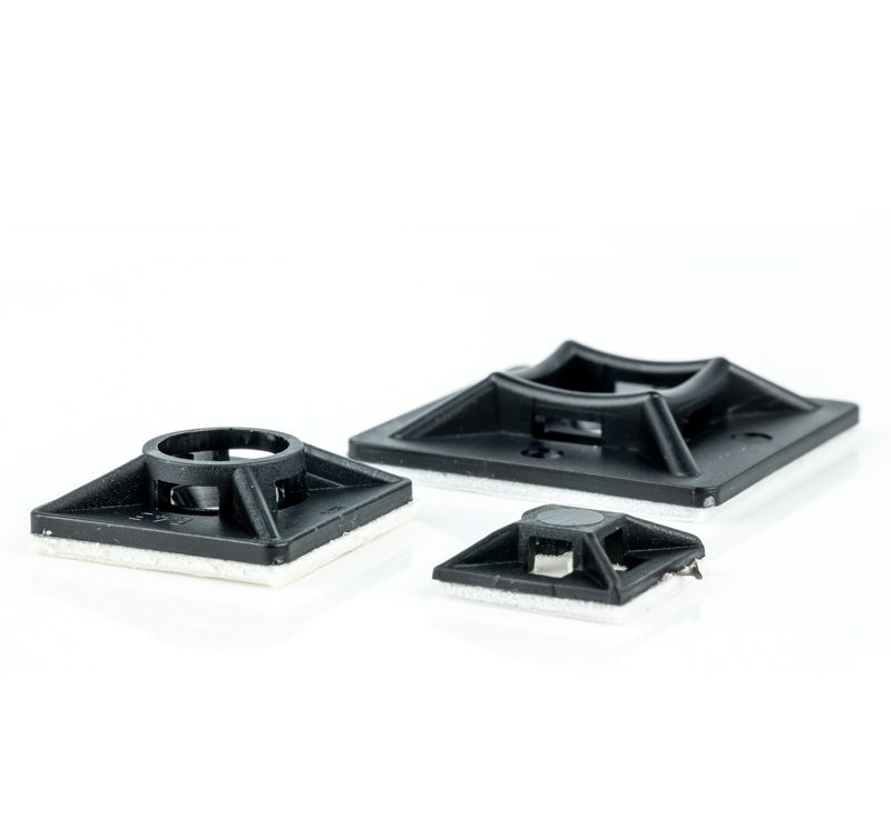 Miniatuur van WKK plakzadel voor kunststof kabelbinder met zelfklevende strip 19mm - zwart (11951071)