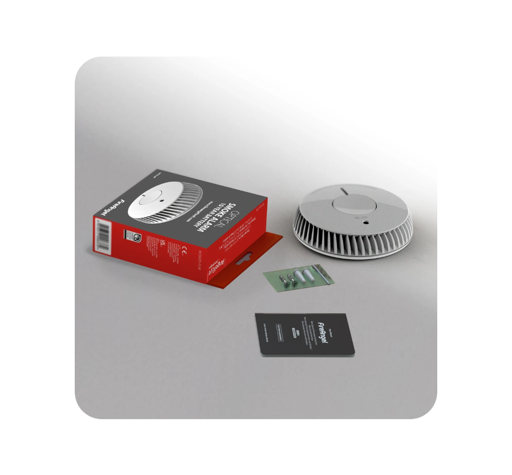 Miniatuur van FireAngel optisch rookmelder met 3V lithium batterij 10 jaar - niet koppelbaar (FA6120-INT)