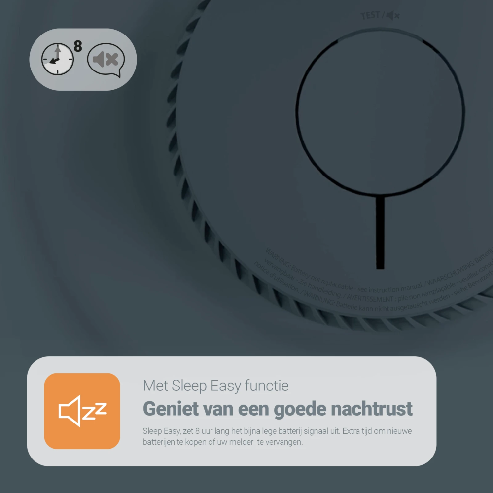 Miniatuur van FireAngel optisch rookmelder met 3V lithium batterij 10 jaar - niet koppelbaar (FA6120-INT)