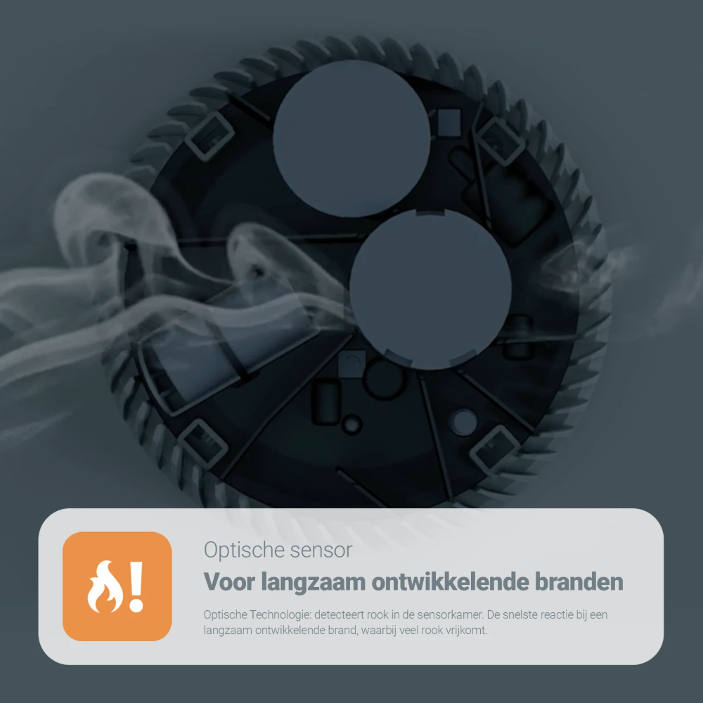 Miniatuur van FireAngel optisch rookmelder met 3V lithium batterij 10 jaar - niet koppelbaar (FA6120-INT)