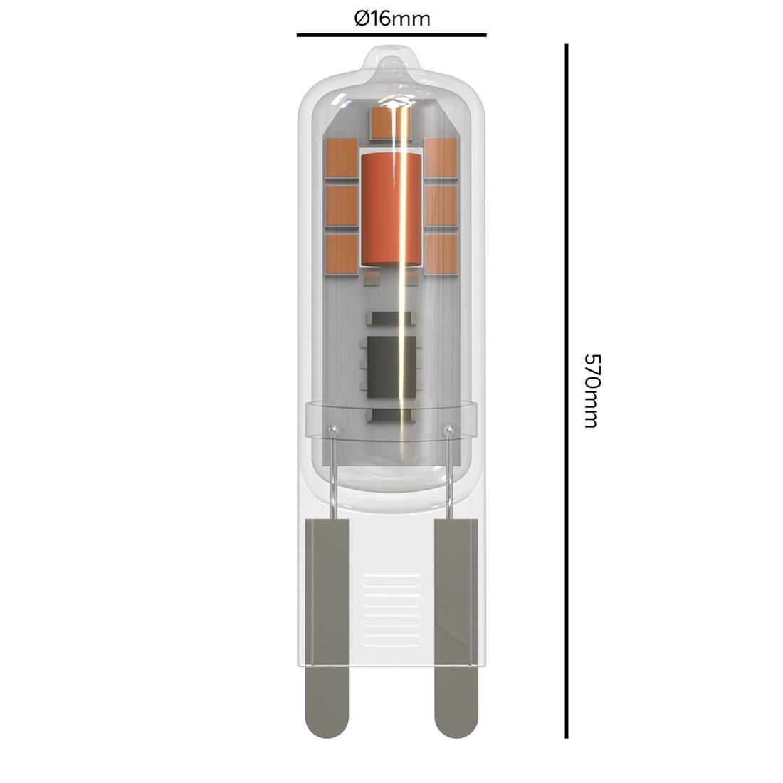 Miniatuur van Yphix LED G9 2.3W 180lm warm wit 2700K 57mm dimbaar (50502512)