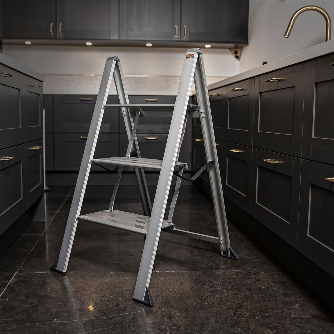 Miniatuur van W.steps ladder trap extra plat Vikingstep Maxi hoogte 72cm (728143)