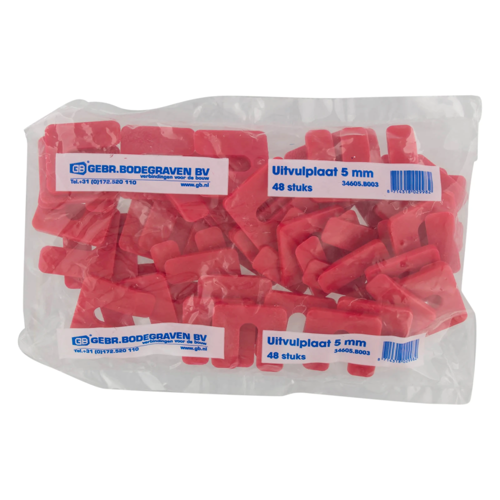 Miniatuur van GB uitvulplaat 50x50x5mm - rood per 48 stuks (34605.B003)