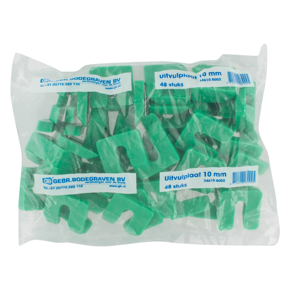 Miniatuur van GB uitvulplaat 50x50x10mm - groen per 48 stuks (34610.B002)